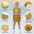 thumbnail image 4 of LOLANTA Girls Sequins Dance Outfits Sparkly Jazz Latin Hip Hop Clothes Crop Top with Skirt 5-12 Years, 4 of 6