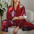 thumbnail image 6 of Sigee Berry Infused Refreshment for Women’s Pajama Sets Long-Sleeved Pjs Sets for Women 2 piece Sleepwear-Small, 6 of 7