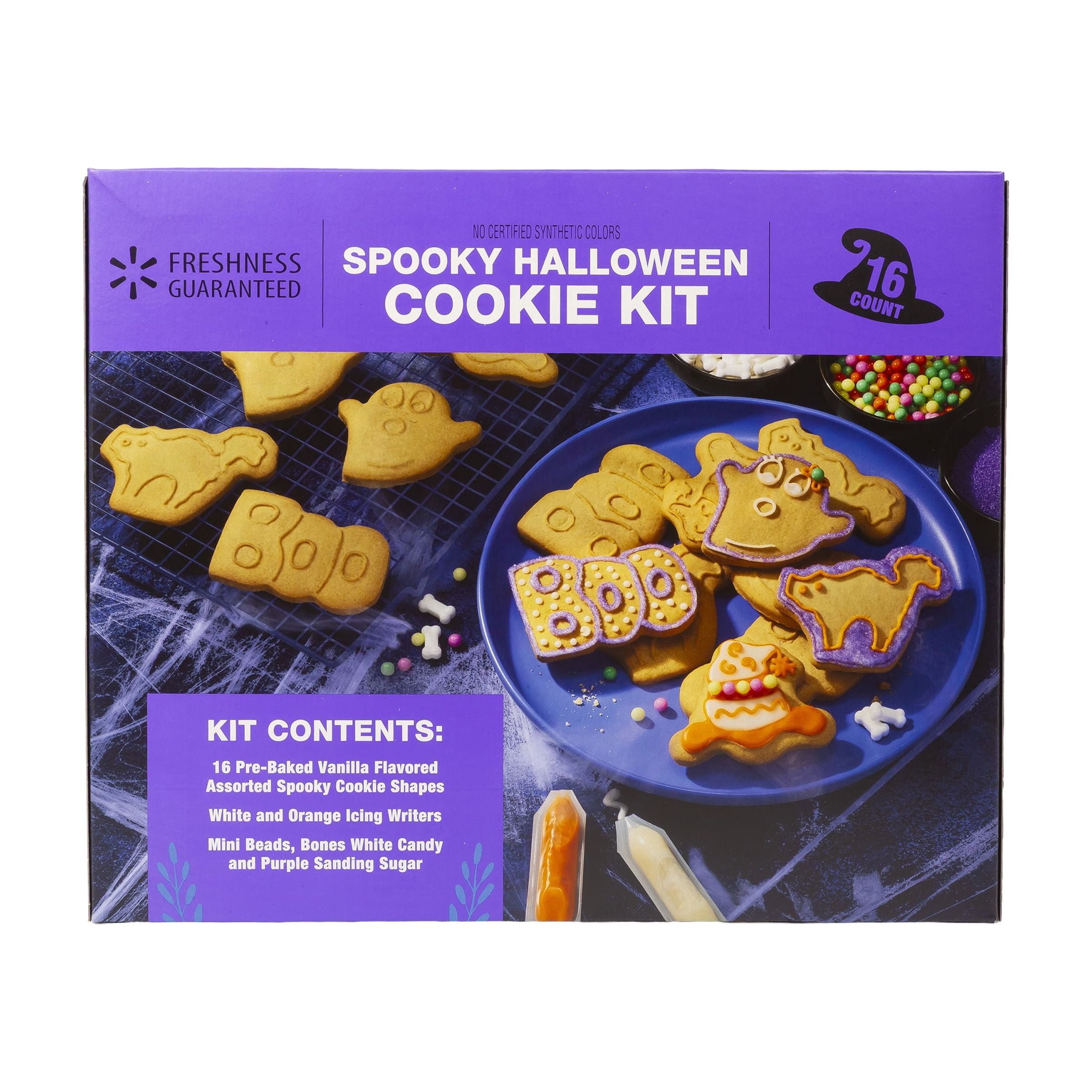 Freshness Guaranteed Spooky Halloween Cookie Kit, 19.2 oz, 16 Cookies