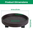 thumbnail image 5 of 4 Pack 12.8" Black Rolling Plant Stand with Caster TeqHome Round Movable Planter Dolly Tray Pallet Outdoor Indoor Tree Flower Stand Planter, 5 of 12