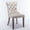 Beige, variant on Set of 4 Velvet Fabric Dining Chairs Luxury Tufted Back with Nailed Trim and Back Ring Pull Home Kitchen Dining Room Chairs Armless Accent Side Chairs Solid Rubber Wood Legs