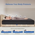 thumbnail image 4 of King Mattress, 8 Inch Hybrid Mattress Black, Euro Top Mattress Medium Firm for Back & Lumbar Support, 100 Night Trial, Individual Pocket Spring Bed for Motion Isolation & Pressure Relief, 4 of 10