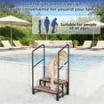 thumbnail image 3 of YOHKOH Hot Tub Steps with Handrail - 2 Step Outdoor Stairs for Above Ground Pool & Spa, 400 LBS, 3 of 7