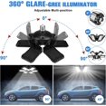 thumbnail image 2 of Luces LED para garaje Aoretic, 180 W, 18000 lm, 6500 K, paquete de 4 unidades con paneles, 2 of 7