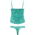 thumbnail image 6 of Curve Muse Women's Sexy Slim Fit Camisole Tank Top with Shorts Pajama Set pack of 2-TEAL,BLACK-XL, 6 of 7