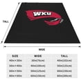 thumbnail image 5 of Western Kentucky University Blanket Large Luxury Fleece Soft Anti-Static Anti-Pilling Flannel Bed Blanket, 5 of 6
