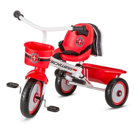 Schwinn Easy-Steer Tricycle with Push/Steer Handle, ages 2 - 4, red toddler