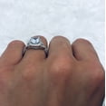 thumbnail image 3 of Brilliant Engagement Infinity Shank Bridal Ring 18K White Gold 2 CT Round Moissanite Wedding Diamond Ring, 3 of 5