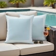thumbnail image 4 of Sky Blue Greek Key Outdoor Waterproof Pillow Covers, Geometric Greece Ancient Farmhouse Geo Decorative Square Throw Pillowcase Sofa Cushion Sham for Patio/Couch/Chair, 20"x20" 2 Pack, 4 of 8