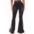 thumbnail image 3 of WILLBEST Pants for Women Women's High Waisted Bottom Jeans Ripped Stretch Skinny Flare Jeans Distressed Bootcut Denim Pants Plus Size Light Weight Pants for Women, 3 of 5