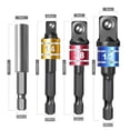 thumbnail image 2 of 8 Pieces Impact Driver Socket Adapter Set for 1/4 Inch Hex to Square Socket Turn Power Drill Into Nut Driver, 2 of 5
