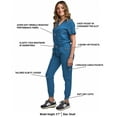 thumbnail image 3 of Green Town Scrubs for Women Scrub Set - Jogger Pant and Tuck-In V-Neck Top, 5 Pockets, Yoga Waistband, Nursing Uniform, 3 of 8