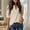*Beige, variant on ClodeEU Women's Summer V Neck Short Sleeve Blouse ,Casual Puff Sleeve Top with Cutout Detail Rose Gold,Womens Plus XXL
