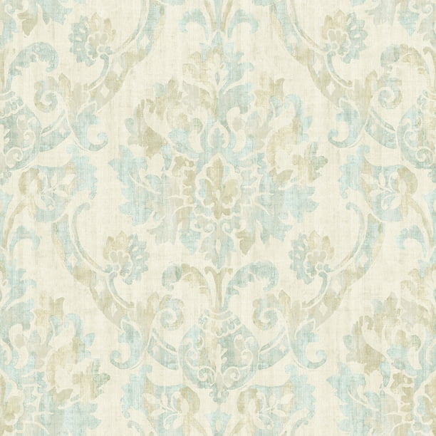 Chesapeake Shasta Taupe Damask Wallpaper