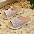 thumbnail image 5 of LOVZFMLL Wedge Sandals for Women Fashion Casual Slip On Comfort Walking Slippers for Summer Outdoor Beach Vacation Slides Sandals Pink 8, 5 of 7