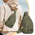 thumbnail image 1 of Bolso bandolera de lona para hombre, de gran capacidad y correa ajustable, ideal para senderismo y viajes, actividades al aire libre y uso diario.,Vsgery, 1 of 8