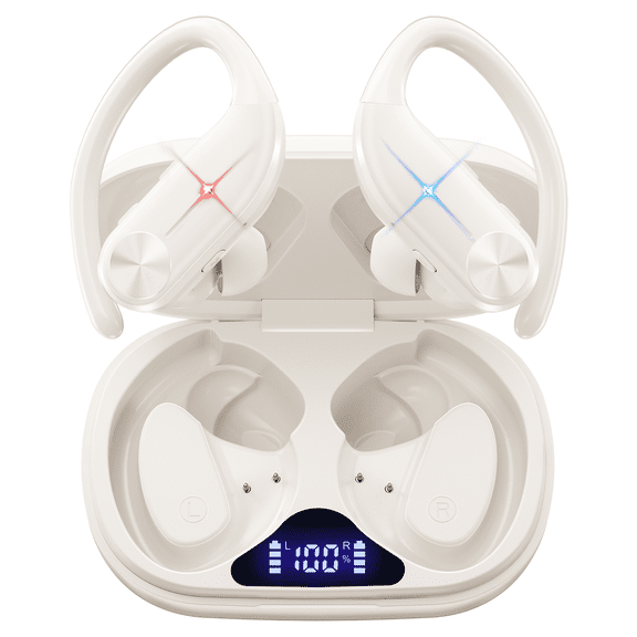 AI Translation Earbuds Real Time, 166 Languages, 30 Offline, 3-in-1 Bluetooth 5.3, 60H Playtime, Off-White