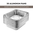 thumbnail image 2 of Aluminum Foil Pans(30 Pack) - 9x13 Inches Foil Trays with High Heat Conductivity - Disposable Cookware For Baking, Grilling, Cooking, Storing and Prepping - Recyclable Material, 2 of 6