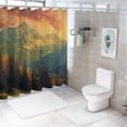 thumbnail image 7 of Orinice Mountain Sunset Trees Bathroom Decor Set Polyester Fabric Shower Curtain with Hooks 69x72, 7 of 7