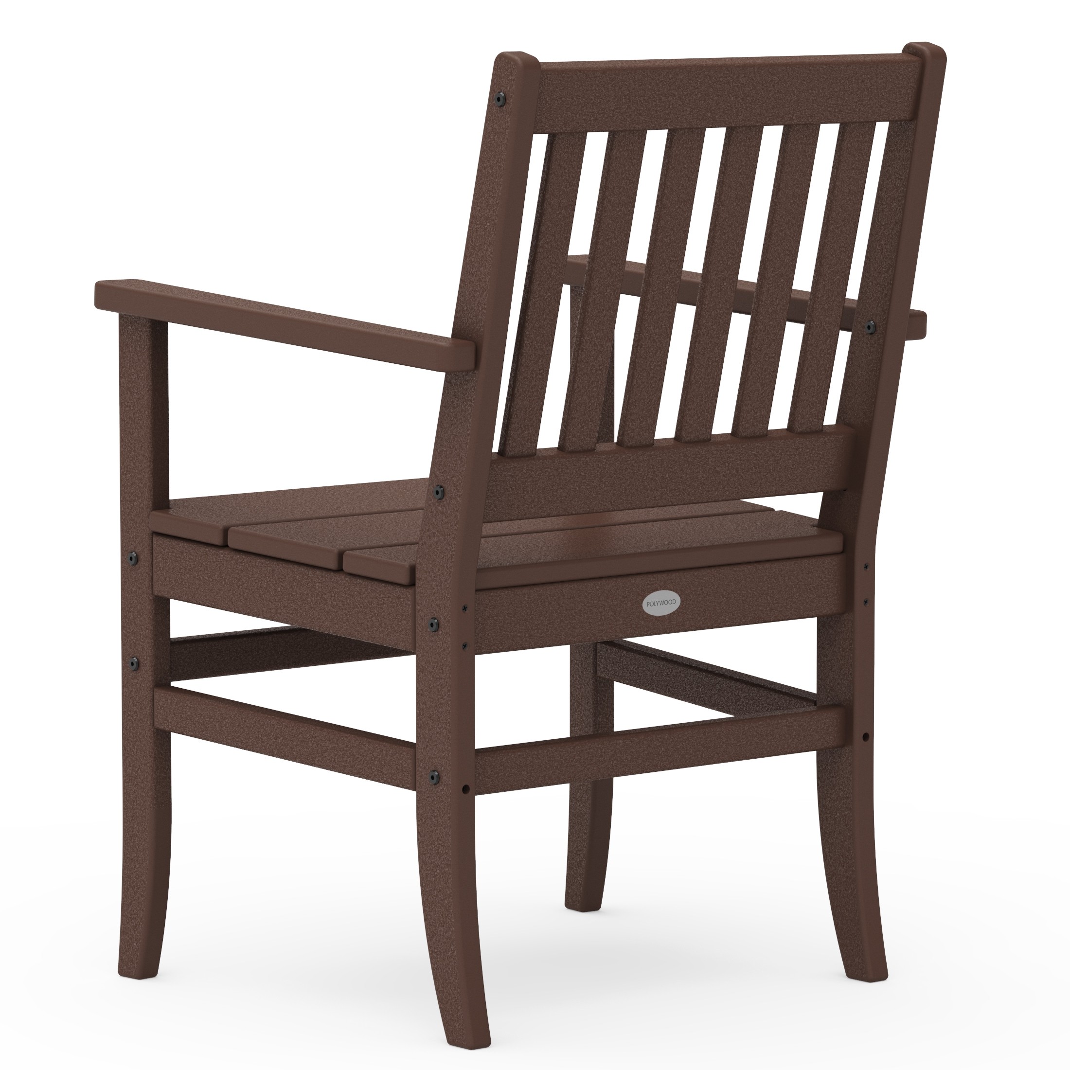 Better Homes & Gardens by POLYWOOD Southlake Outdoor Dining Arm Chair (2 Chairs), All-Weather HDPE, Patio Seat, Mahogany