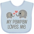 thumbnail image 3 of Inktastic My Pawpaw Loves Me Grandchild Boys or Girls Baby Bib, 3 of 4