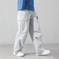 thumbnail image 4 of Coerni Boys Parachute Cargo Pants Lightweight Quick Dry Wide Leg Pants Casual Trousers Teen Spring Fall Outdoor Wear Baggy Hiking Pants, 4 of 6