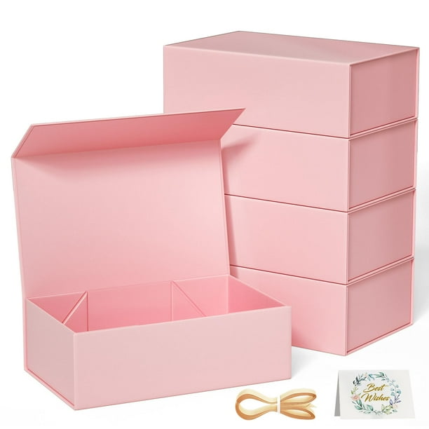 Caja de regalo RYDDOY Rosa 24 x 16 x 8,5 cm con cierre magnético x5