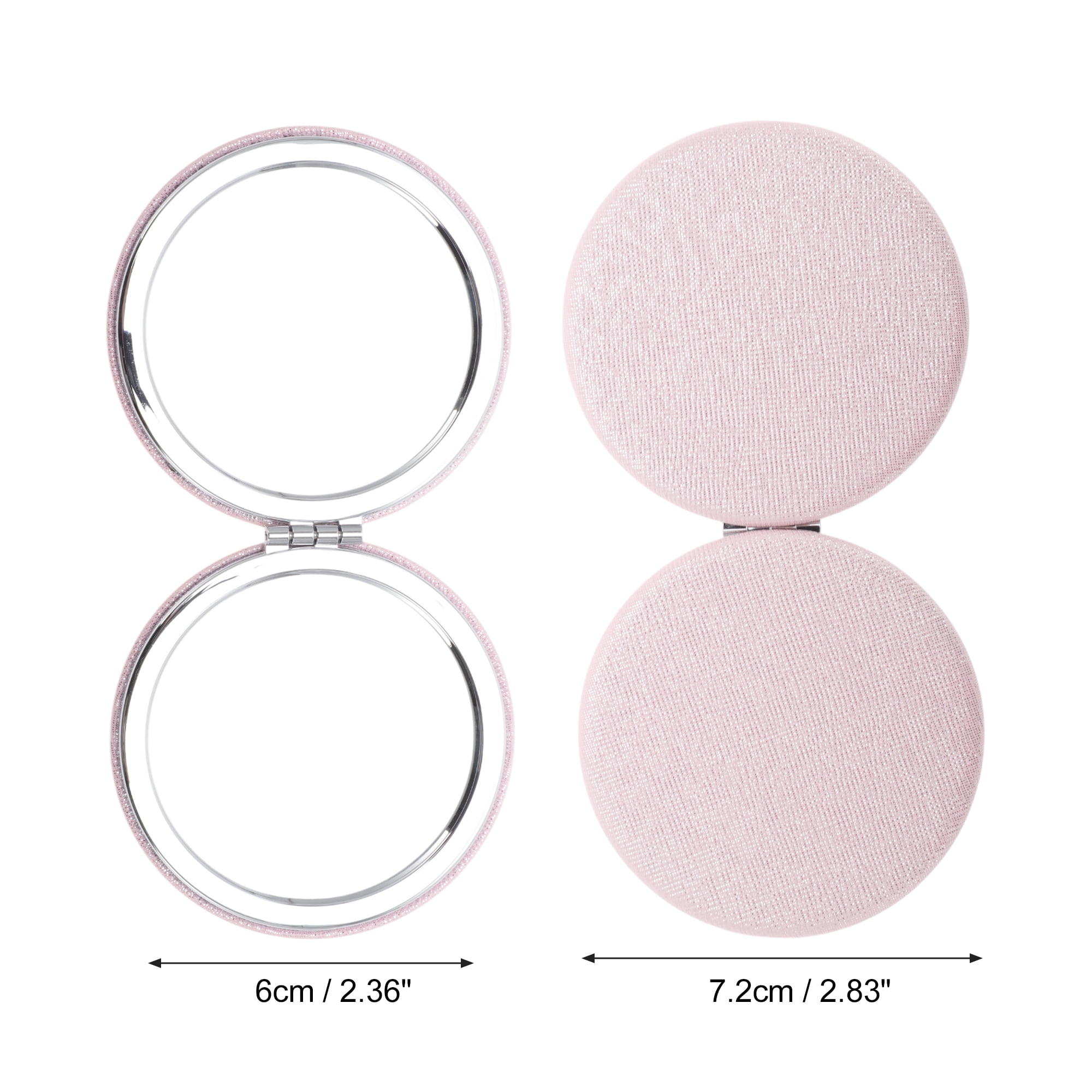 Unique Bargains 1pc Circular Makeup Mirror for Personal Grooming Pink