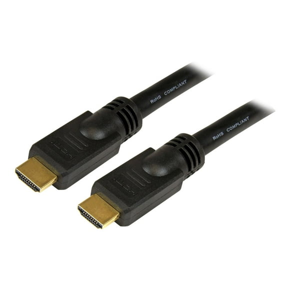 StarTech.com 30 ft High Speed HDMI Cable - Ultra HD 4k x 2k HDMI Cable M/M - HDMI cable - HDMI male to HDMI male - 30 ft - double shielded - black - for P/N: DKT30CHPD3, DKT30CHSDPD, DKT30CHVSDPD, DKT30CMHSDPD, DKT31CMDPHPD, USB32HD4, USBC2HD4