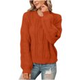 thumbnail image 2 of Qiopertar et Hiver Blouse Décontractée à Col Rond pour Femmes Manches Longues Unie Pull Offres de la Semaine Liquidation à Moins de 5$ jusqu'à 90 % de Réduction, 2 of 6