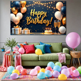 thumbnail image 6 of Decorative Theme Birthday Banner Balloon Design Celebration Happy Birthday Banner for Party Decoration Indoor Event Holiday Backdrop, 6 of 7