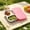 Pink-PK, variant on MMJ Food Storage Containers Stainless Steel Bento Box Silicone Leak Proof Lid 5.51x3.35x1.38in Portable for Meal Prep Office Travel