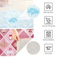 thumbnail image 3 of 2 Piece Bath Mat Set with U-Shaped Toilet Mat and Rectangle Bath Rugs Non Slip Machine Washable Bathroom Mats Pink and White Christmas Motifs, 3 of 7