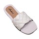 thumbnail image 2 of Sandalias Deslizantes para Mujer, Sandalias Planas con Correa Tejida, Zapatillas de Cuero Suave para Interiores Y Exteriores, Diapositivas de Moda Par 40 41, 2 of 8