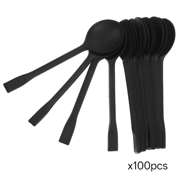 LAMIRO 100 Pcs Disposable Spoon Cake Tableware Soup Spoons Commercial Bulk Plastic Cutlery