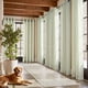 thumbnail image 4 of Cortinas jinchan mezcla de lino verde/beige 2 paneles 244x127 cm, 4 of 9