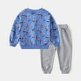 thumbnail image 4 of Otqutp 1-7 Years Toddler Boys Clothes Sets Little Boy Clothing Long Sleeve Pullover Jogger Pants Children Kids 2 Pieces Outfits(Blue,4-5 Years), 4 of 9