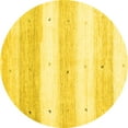 thumbnail image 1 of Ahgly Company Indoor Round Solid Yellow Modern Area Rugs, 7' Round, 1 of 4