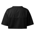 thumbnail image 5 of Women's T Shirts Short Sleeve Tees Solid Color V Neck Crop Athletic Shirts Tops, 5 of 5