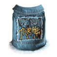 thumbnail image 4 of Dog Jean Jacket Cool Shirt Breathable Spring Fashion Vest Clothing For Small Dogs Cats, 4 of 8