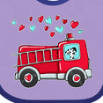 thumbnail image 4 of Inktastic Valentine Fire Truck with Cute Dalmatian and Hearts Boys or Girls Baby Bib, 4 of 4