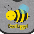 thumbnail image 4 of Inktastic Bee Happy Boys or Girls Baby Bib, 4 of 4