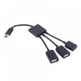 thumbnail image 4 of Xinhuaya USB 2.0 Female OTG Charging Cable 15cm USB Type C 3.1 Male to Dual 2 Port HUB Cables 1 to 3 Cord or Y Splitter Cables, 4 of 7