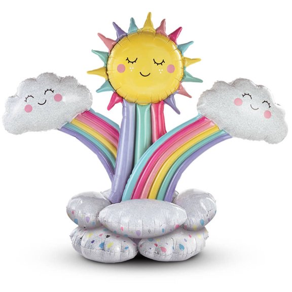 49 inch Rainbow Stacker Foil Mylar Balloon - Party Supplies Decorations