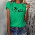 thumbnail image 2 of Camisetas con estampado de letras y cuello redondo de verano para mujer, blusas femeninas cómodas y elegantes, Tops OAVQHLG3B Store lin121212, 2 of 5
