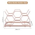 thumbnail image 2 of Unique Bargains Countertop Wine Rack, Metal Wine Cellar Racks, Tabletop Free Standing Wine Bottle Stand Holder Display Shelf, Rose Gold, 2 of 6