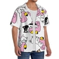 thumbnail image 2 of Yiaed French Bulldog Duck Print Mens Casual Wrinkle Free Shirts Short Sleeve Button Down Summer Stretch Dress Shirt-X-Large, 2 of 5