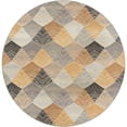 thumbnail image 2 of Unique Loom Outdoor Modern Collection Area Rug - Strata (7' 10" Round Gray/Ivory), 2 of 9