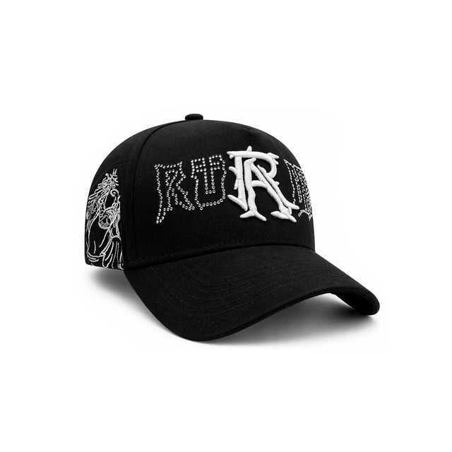 Knite Gorra Rude Awakenings Divine Reign Negra Rhinestone Urbana Streetwear