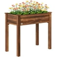 thumbnail image 1 of Outsunny 34"x18"x30" Elevated Planter Box, Wooden Patio Raised Garden Bed, 1 of 10